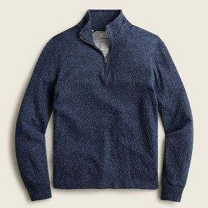 JCrew Double-Knit half-zip Pullover in Heather Navy XXL